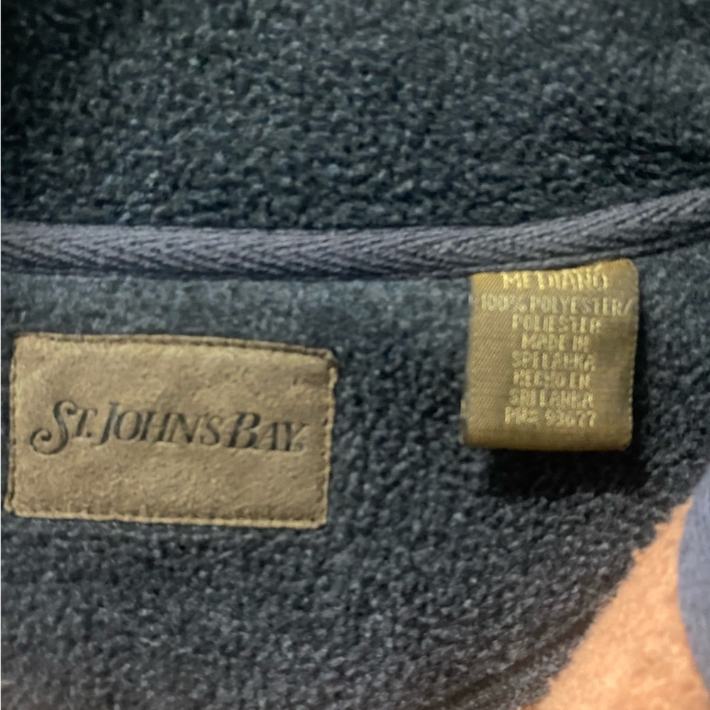 St. John's Bay Men's or unisex Tan Zip-Up Sweater - Picture 4 of 6